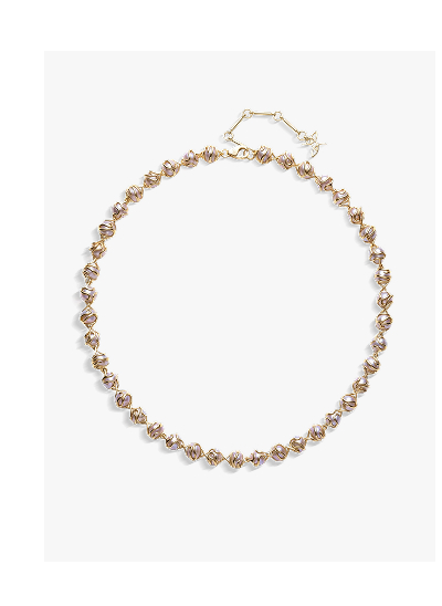 Damselfly Caged Pearl Necklace
