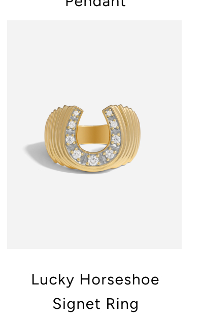 Lucky Horseshoe Signet Ring
