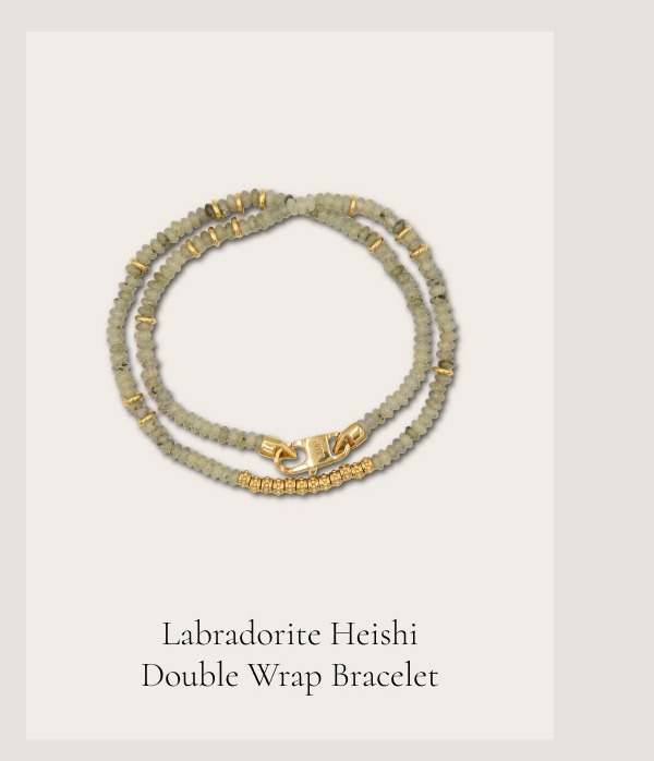 Labradorite Heishi Double Wrap Bracelet