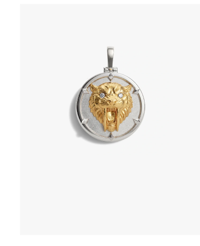 Sapphire Saber-Toothed Cat Pendant