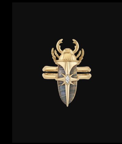 Labradorite Beetle Ring