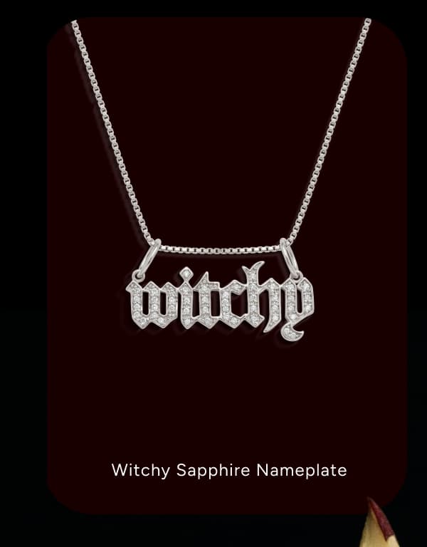 Witchy Nameplate Pendant