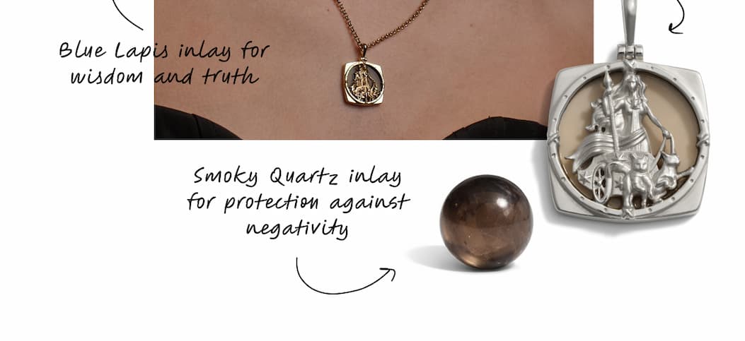 Freya Pendant Sterling Silver - Smoky Quartz