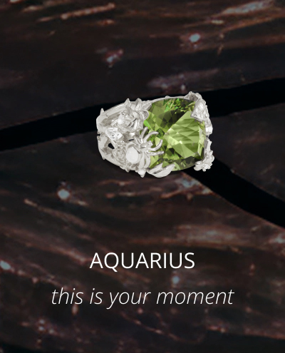 Aquarius - Queen of the Fairies Statement Ring
