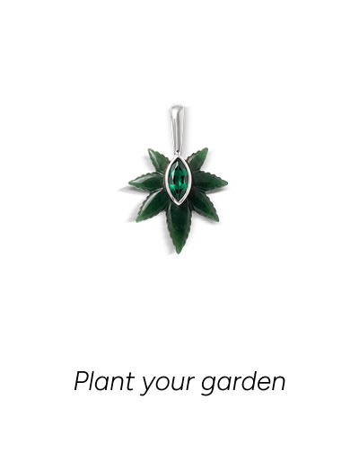 Jade & Emerald Plant Wisdom Pendant