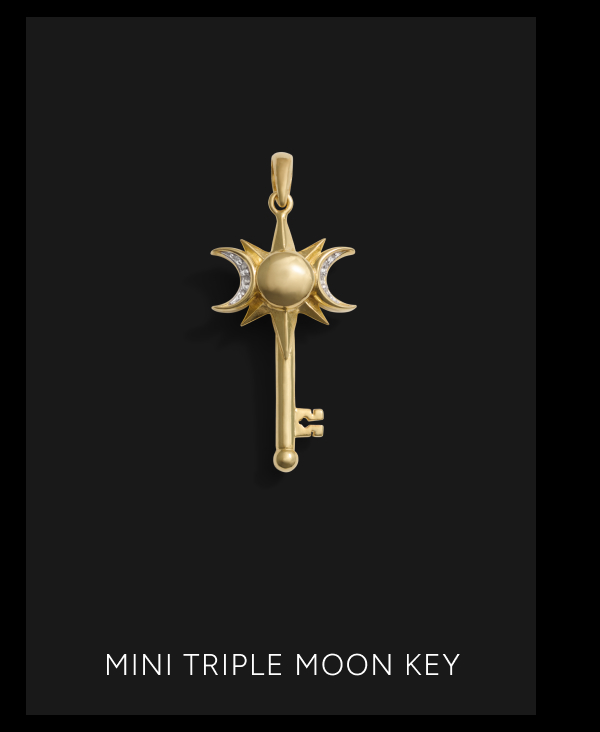 Mini Triple Moon Key Amulet