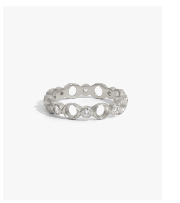 Sapphire Triple Moon Band