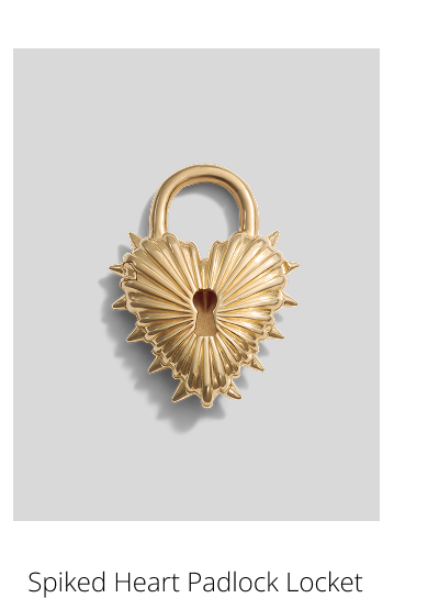 Spiked Heart Padlock Locket