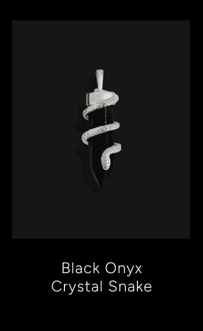 Black Onyx Crystal Snake
