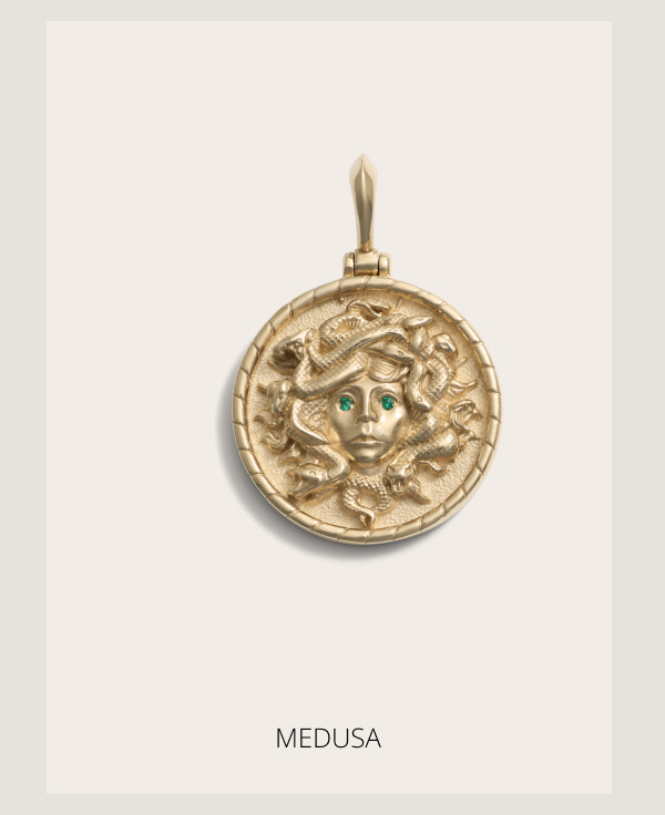 14k Medusa Necklace