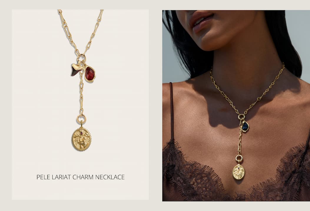 Pele Lariat Charm Necklace