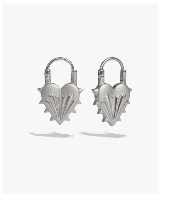 Spiked Heart Earrings
