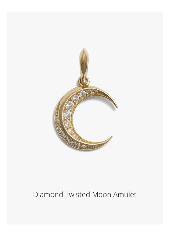 Diamond Twisted Moon Amulet