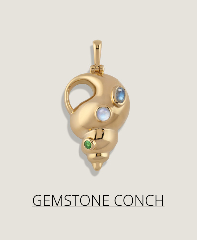 Gemstone Conch Necklace