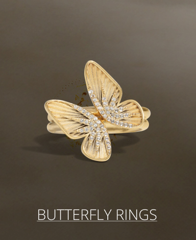 Butterfly Wing Stacking Rings