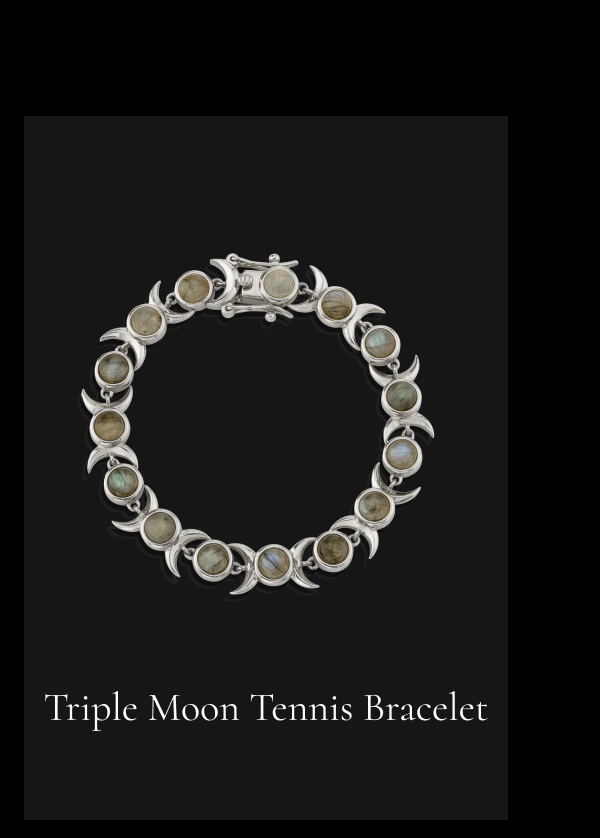 Triple Moon Tennis Bracelet