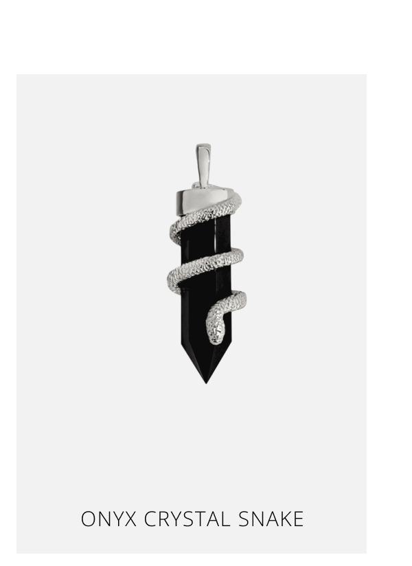 Onyx Crystal Snake Amulet