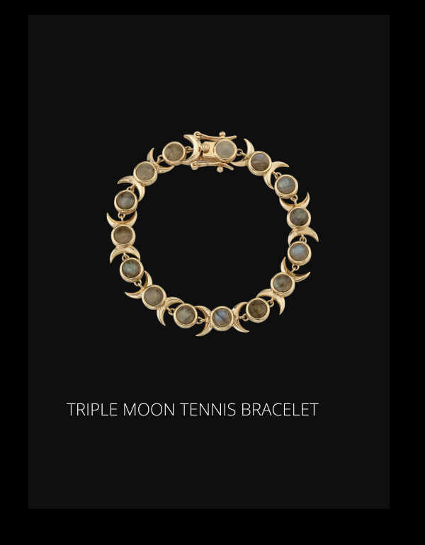 Triple Moon Tennis Bracelet