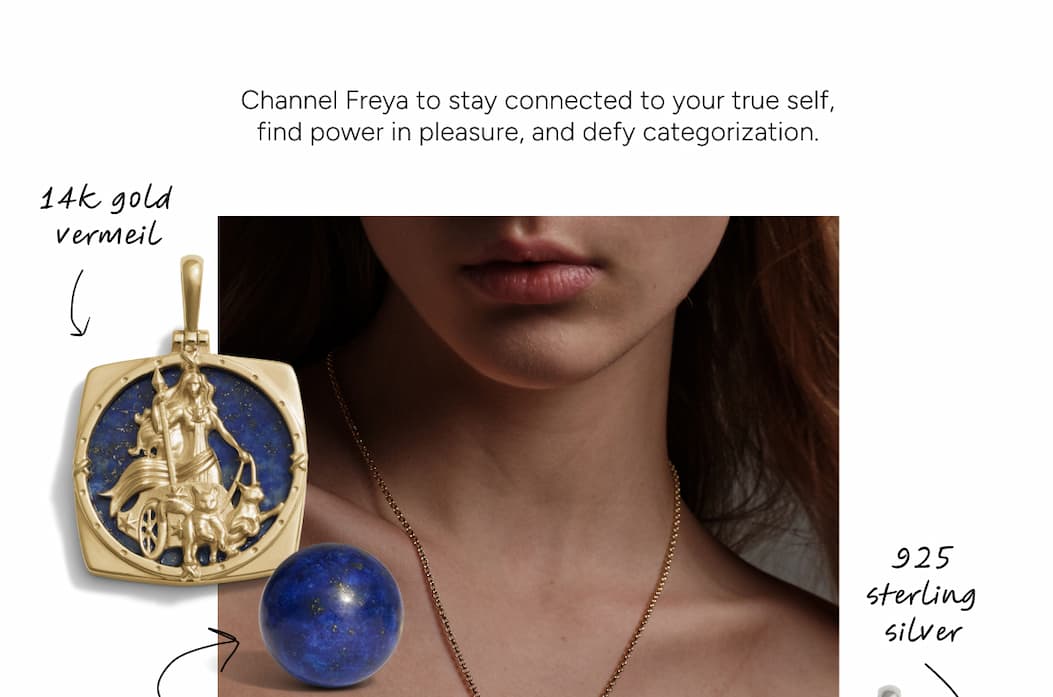 Freya Pendant 14 Gold Vermeil - Blue Lapis