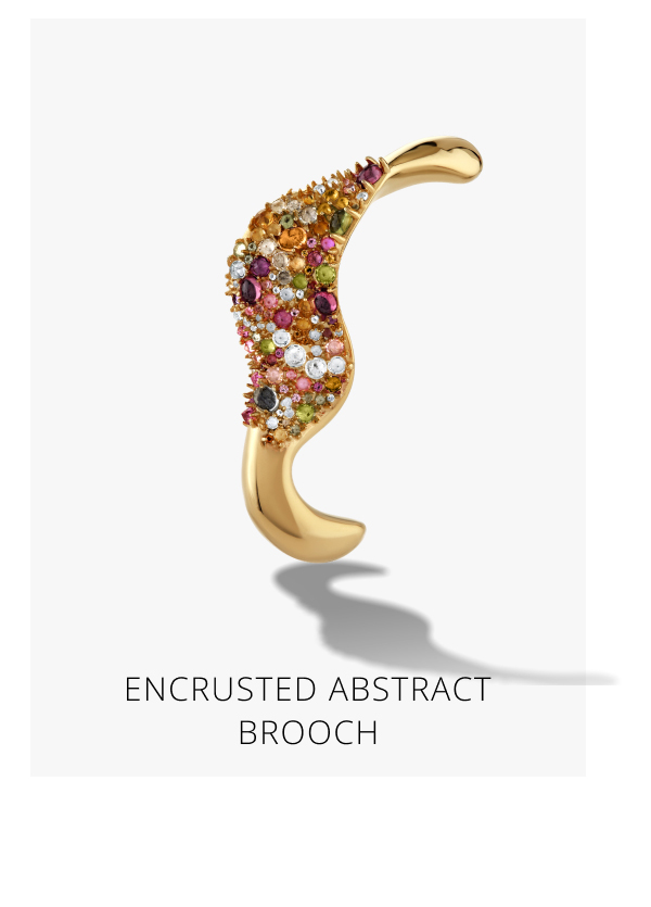 Encrusted Abstract Brooch