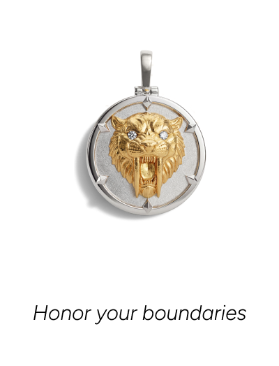 Sapphire Saber-Toothed Cat Pendant