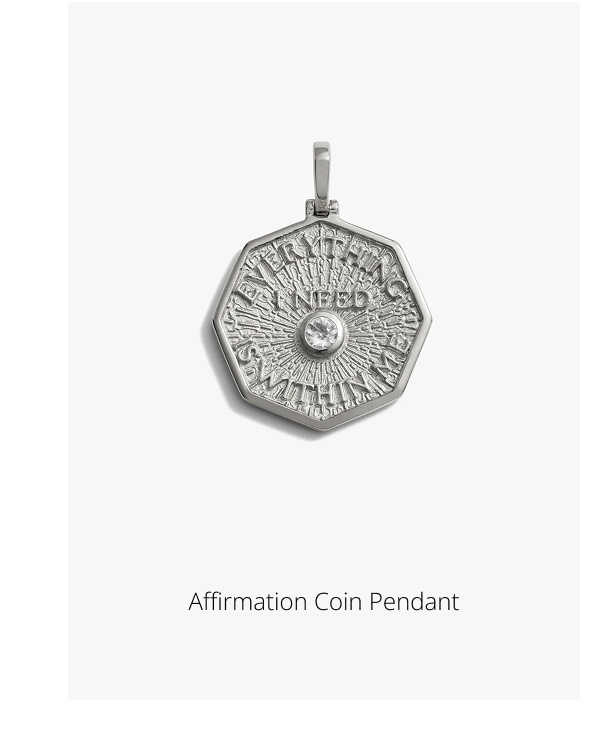 Affirmation Coin Pendant