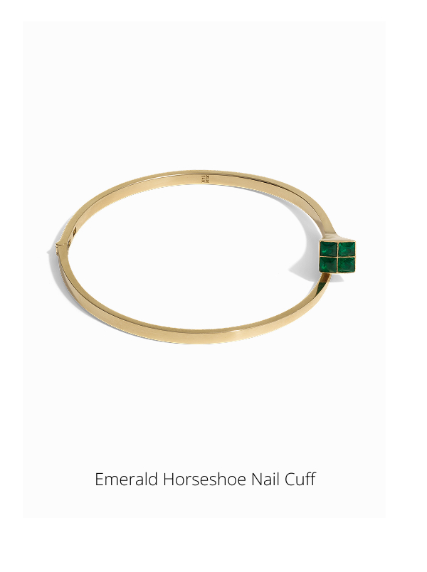 Emerald Horseshoe Nail Cuff