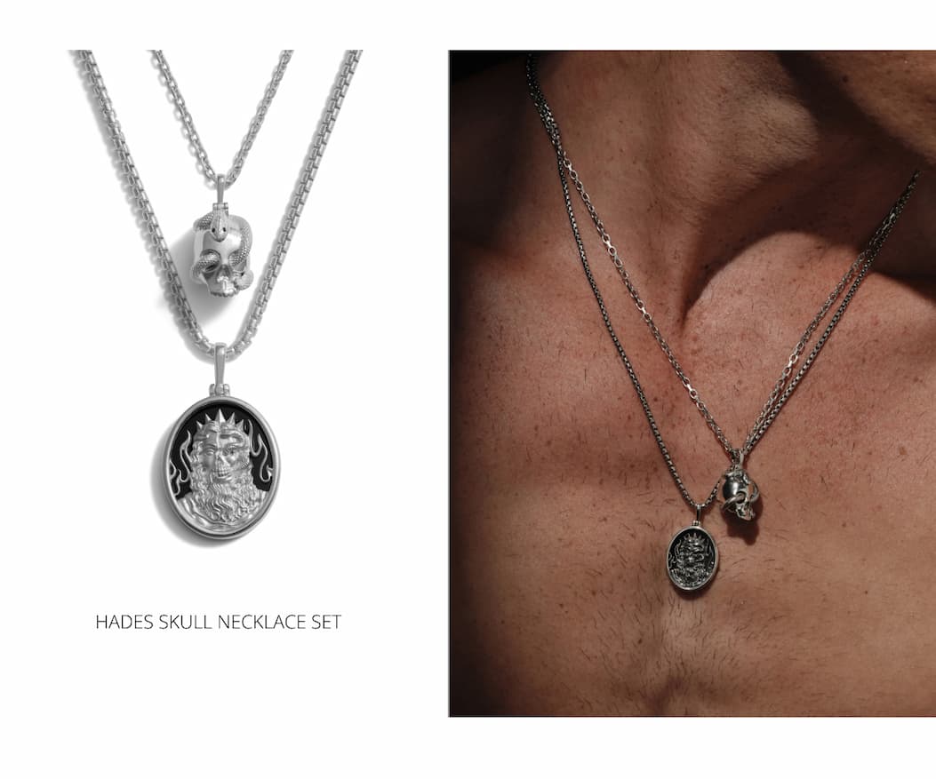 Hades Skull Necklace Set