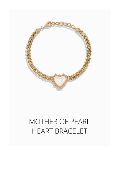 Mother Of Pearl Heart Bracelet