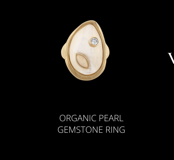 Organic Pearl Gemstone Ring