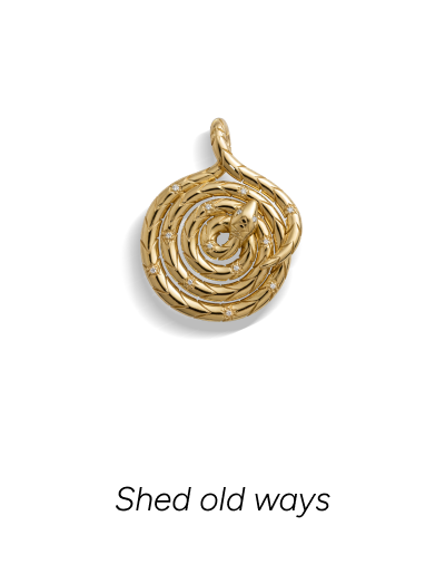 Sapphire Spiral Snake Coin