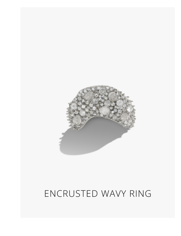 Encrusted Wavy Ring