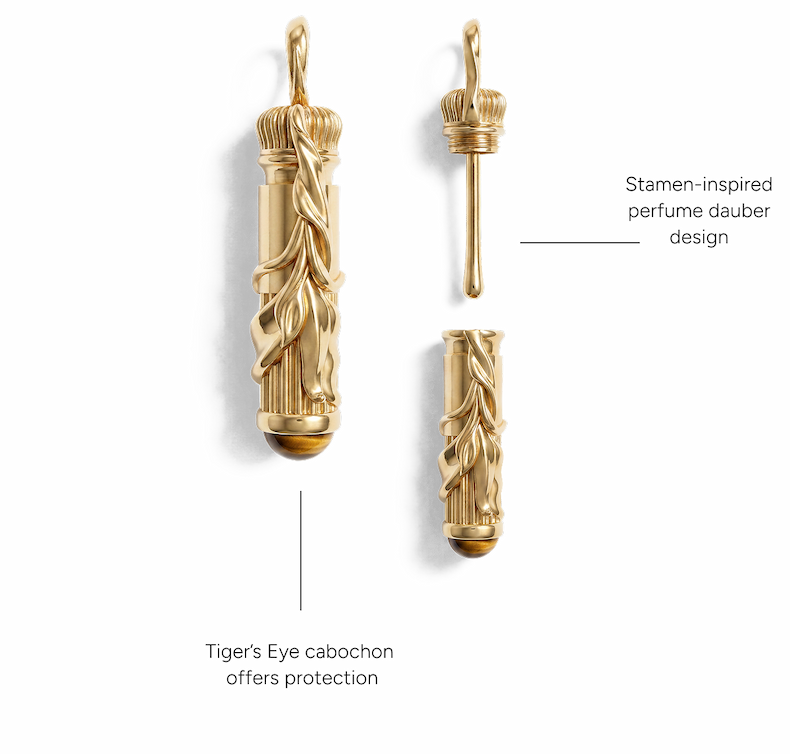 Stamen-inspired perfume dauber design