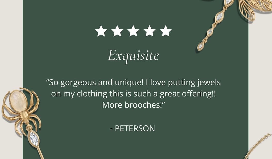 Moonstone Spider Brooch