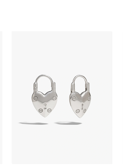 Padlock Heart Huggies