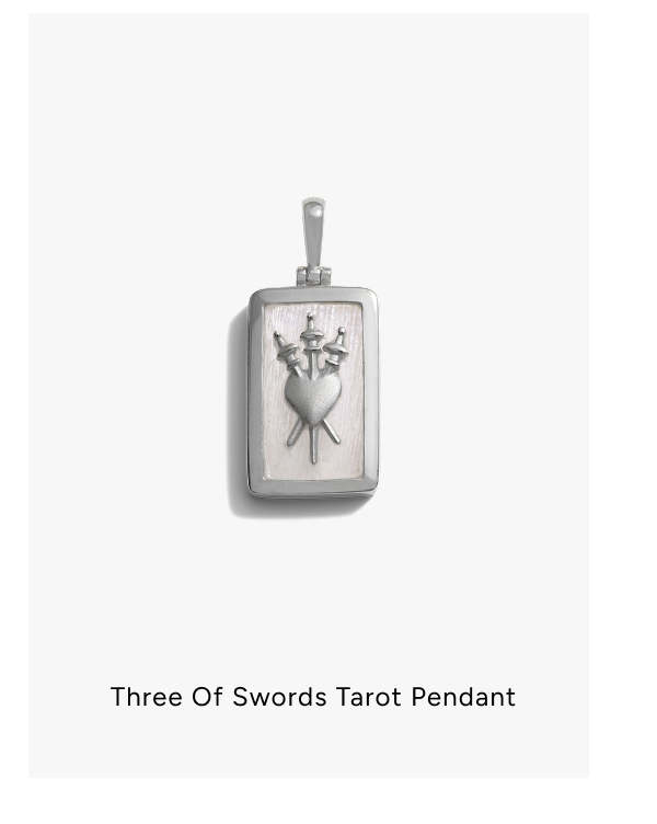 Three of Swords Tarot Pendant