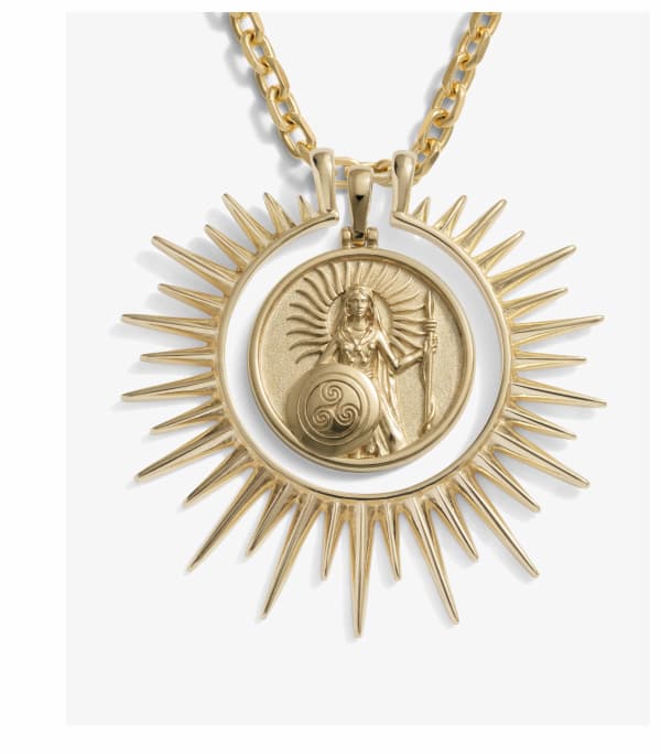 Cosmic Rays Halo Goddess Necklace