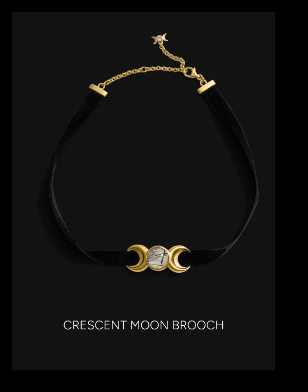 Triple Moon Velvet Choker