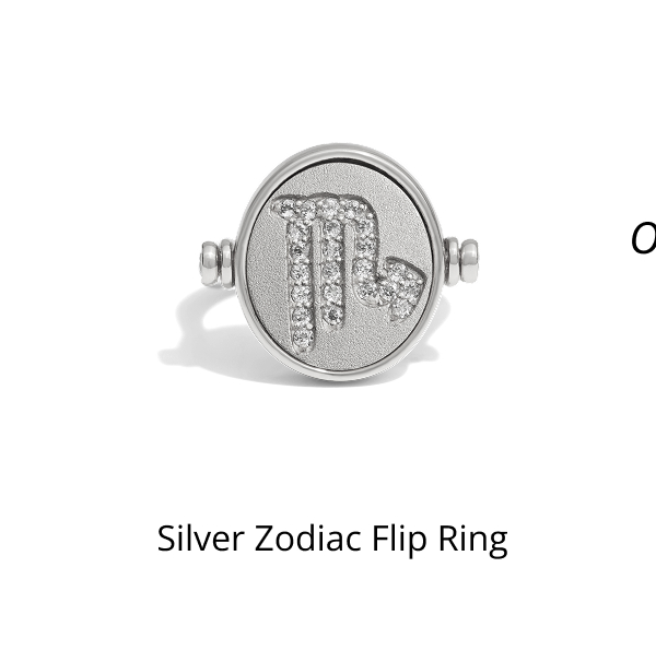 Silver Zodiac Flip Ring