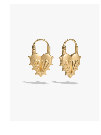 Spiked heart earrings
