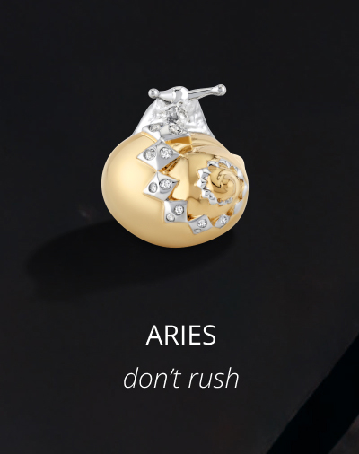 Aries - Gemstone Snail Ring