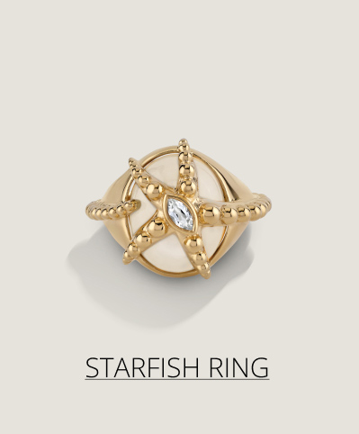 Starfish Moonstone Ring