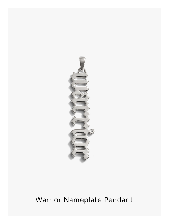 Warrior Nameplate Pendant