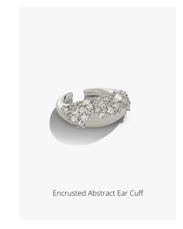 Encrusted Abstract Ear Cuff