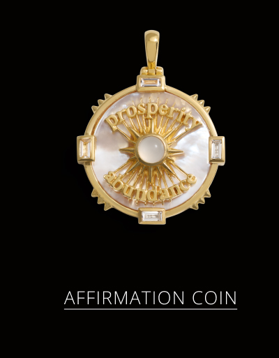 Prosperity Affirmation Coin Necklace