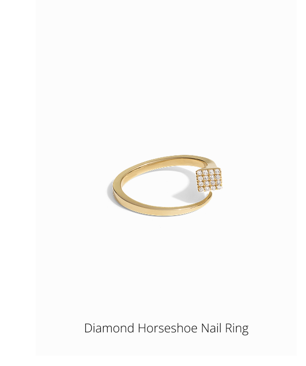 Diamond Horseshoe Nail Ring