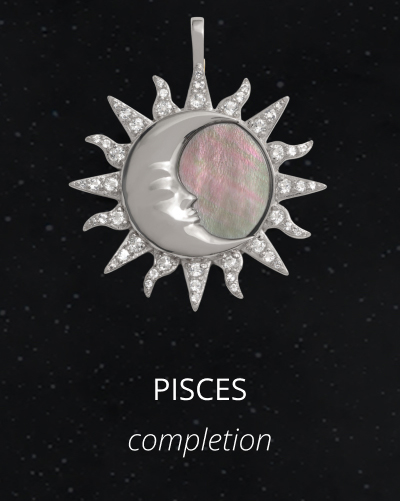 Sun & Moon Black Mother of Pearl Necklace