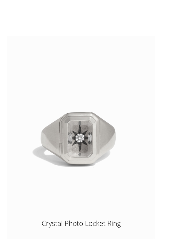 Crystal Photo Locket Ring