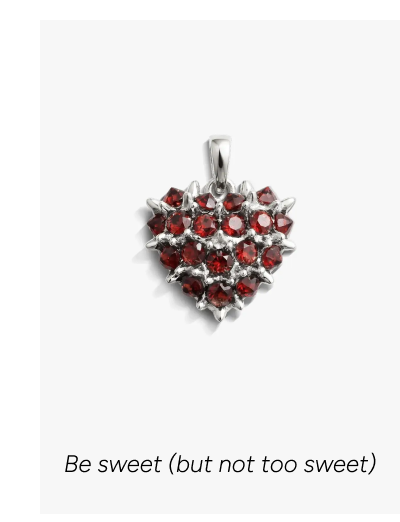 Gemstone Spiked Heart Locket