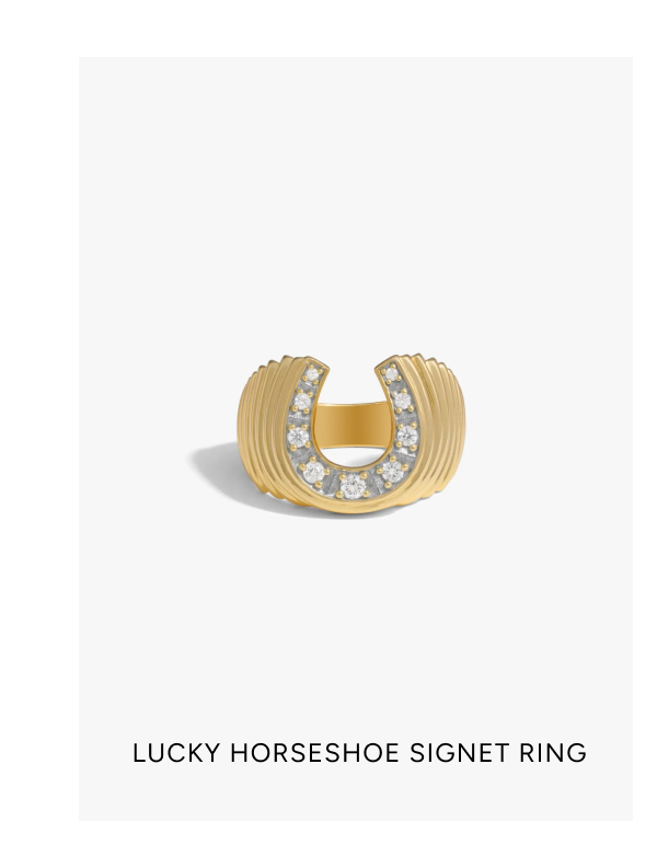 Lucky Horseshoe Signet Ring